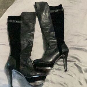 Bebe women platform boots size 6